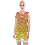 Mandala Background Image Ornament Cap Sleeve Bodycon Dress