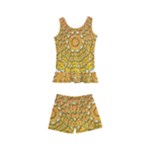 Mandala Background Image Ornament Kids  Boyleg Swimsuit