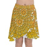 Mandala Background Image Ornament Chiffon Wrap Front Skirt