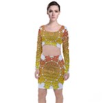 Mandala Background Image Ornament Top and Skirt Sets