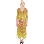Mandala Background Image Ornament Quarter Sleeve Wrap Maxi Dress