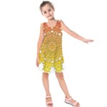 Mandala Background Image Ornament Kids  Sleeveless Dress