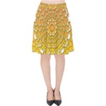 Mandala Background Image Ornament Velvet High Waist Skirt