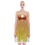 Mandala Background Image Ornament Spaghetti Strap Velvet Dress