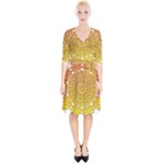 Mandala Background Image Ornament Wrap Up Cocktail Dress