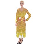 Mandala Background Image Ornament Velvet Maxi Wrap Dress