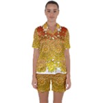 Mandala Background Image Ornament Satin Short Sleeve Pajamas Set