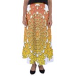 Mandala Background Image Ornament Flared Maxi Skirt