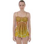 Mandala Background Image Ornament Babydoll Tankini Set