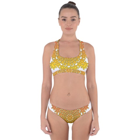 Mandala Background Image Ornament Cross Back Hipster Bikini Set from ArtsNow.com