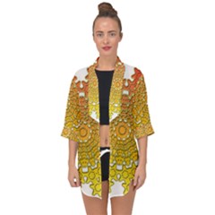 Open Front Chiffon Kimono 