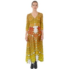 Button Up Boho Maxi Dress 