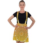 Mandala Background Image Ornament Velvet Suspender Skater Skirt