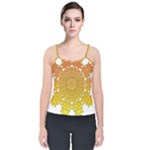 Mandala Background Image Ornament Velvet Spaghetti Strap Top