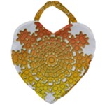 Mandala Background Image Ornament Giant Heart Shaped Tote