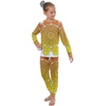 Mandala Background Image Ornament Kids  Long Sleeve Set 