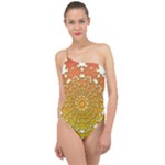 Mandala Background Image Ornament Classic One Shoulder Swimsuit