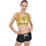 Mandala Background Image Ornament V-Back Sports Bra