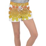 Mandala Background Image Ornament Women s Velour Lounge Shorts
