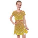 Mandala Background Image Ornament Kids  Cross Web Dress