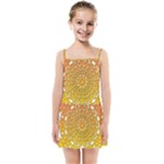 Mandala Background Image Ornament Kids  Summer Sun Dress