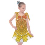 Mandala Background Image Ornament Kids  Tie Up Tunic Dress