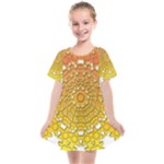 Mandala Background Image Ornament Kids  Smock Dress