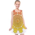 Mandala Background Image Ornament Kids  Cross Back Dress