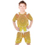 Mandala Background Image Ornament Kids  T-Shirt and Shorts Set