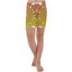 Mandala Background Image Ornament Kids  Lightweight Velour Capri Yoga Leggings