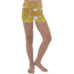Mandala Background Image Ornament Kids  Lightweight Velour Yoga Shorts