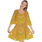 Mandala Background Image Ornament Velour Kimono Dress