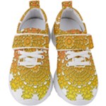 Mandala Background Image Ornament Kids  Velcro Strap Shoes