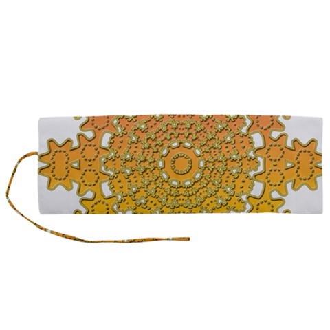 Mandala Background Image Ornament Roll Up Canvas Pencil Holder (M) from ArtsNow.com