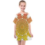 Mandala Background Image Ornament Kids  One Piece Chiffon Dress