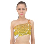 Mandala Background Image Ornament Spliced Up Bikini Top 