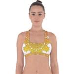 Mandala Background Image Ornament Cross Back Hipster Bikini Top 