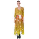 Mandala Background Image Ornament Button Up Maxi Dress