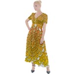 Mandala Background Image Ornament Button Up Short Sleeve Maxi Dress