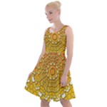 Mandala Background Image Ornament Knee Length Skater Dress