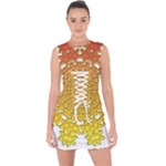 Mandala Background Image Ornament Lace Up Front Bodycon Dress