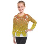 Mandala Background Image Ornament Kids  Long Mesh T-Shirt