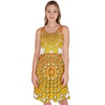 Mandala Background Image Ornament Knee Length Skater Dress With Pockets