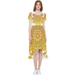Mandala Background Image Ornament High Low Boho Dress
