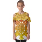 Mandala Background Image Ornament Fold Over Open Sleeve Top