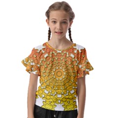 Kids  Cut Out Flutter Sleeves 