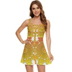Mandala Background Image Ornament Ruffle Edge Bra Cup Chiffon Mini Dress