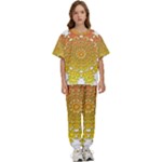 Mandala Background Image Ornament Kids  T-Shirt and Pants Sports Set