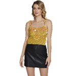 Mandala Background Image Ornament Flowy Camisole Tie Up Top