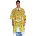Mandala Background Image Ornament Men s Hooded Rain Ponchos